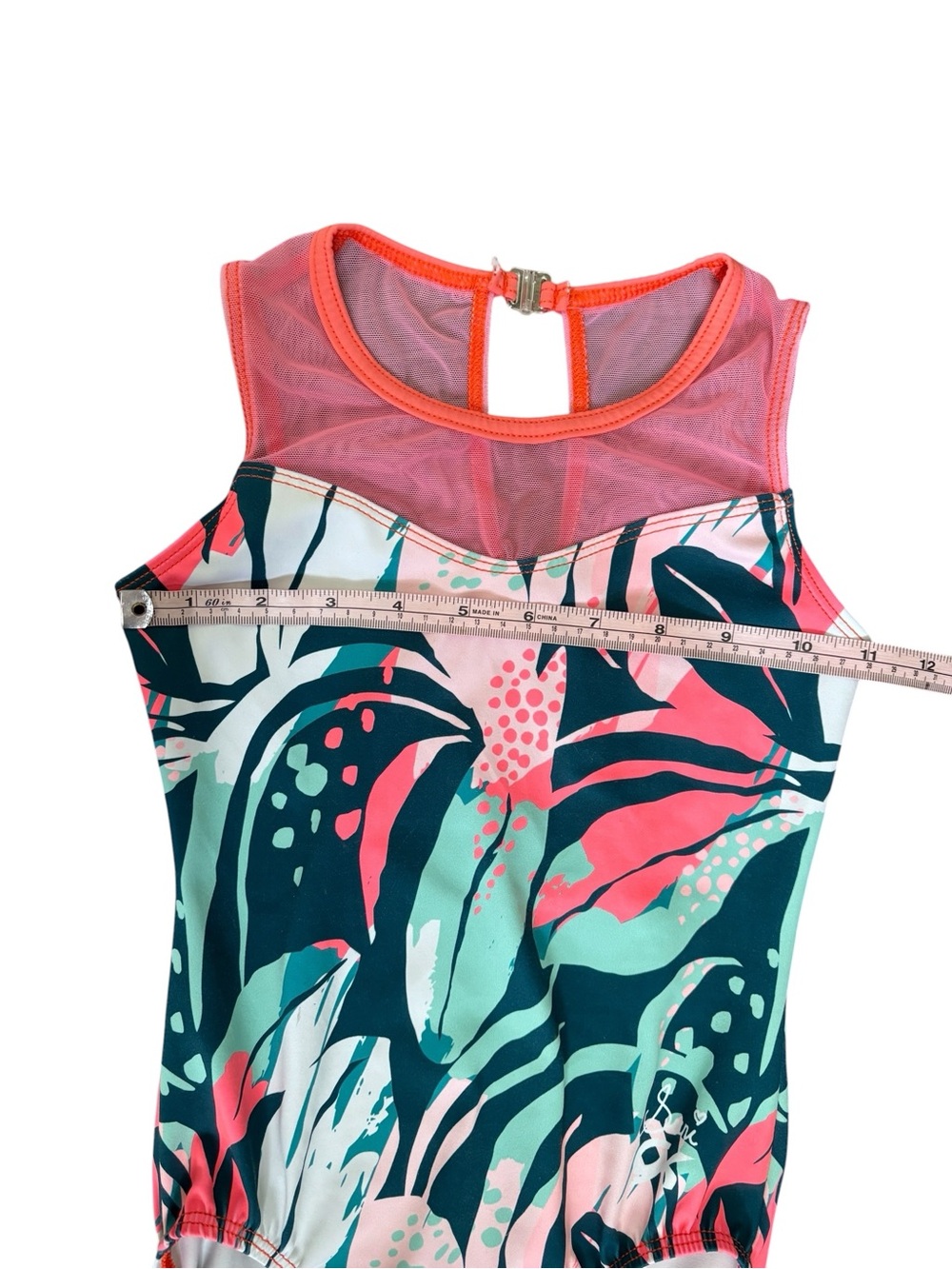 GK Elite Suni Lee Grounded Growth Gymnastic
Peach Floral Tank Leotard CM - Picture 11 of 14